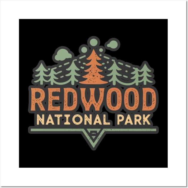 Redwood National Park Travel Sticker Wall Art by GreenMary Design
